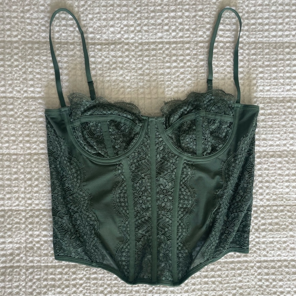 Urban Outfitters Green Out From Under Modern Love Corset
